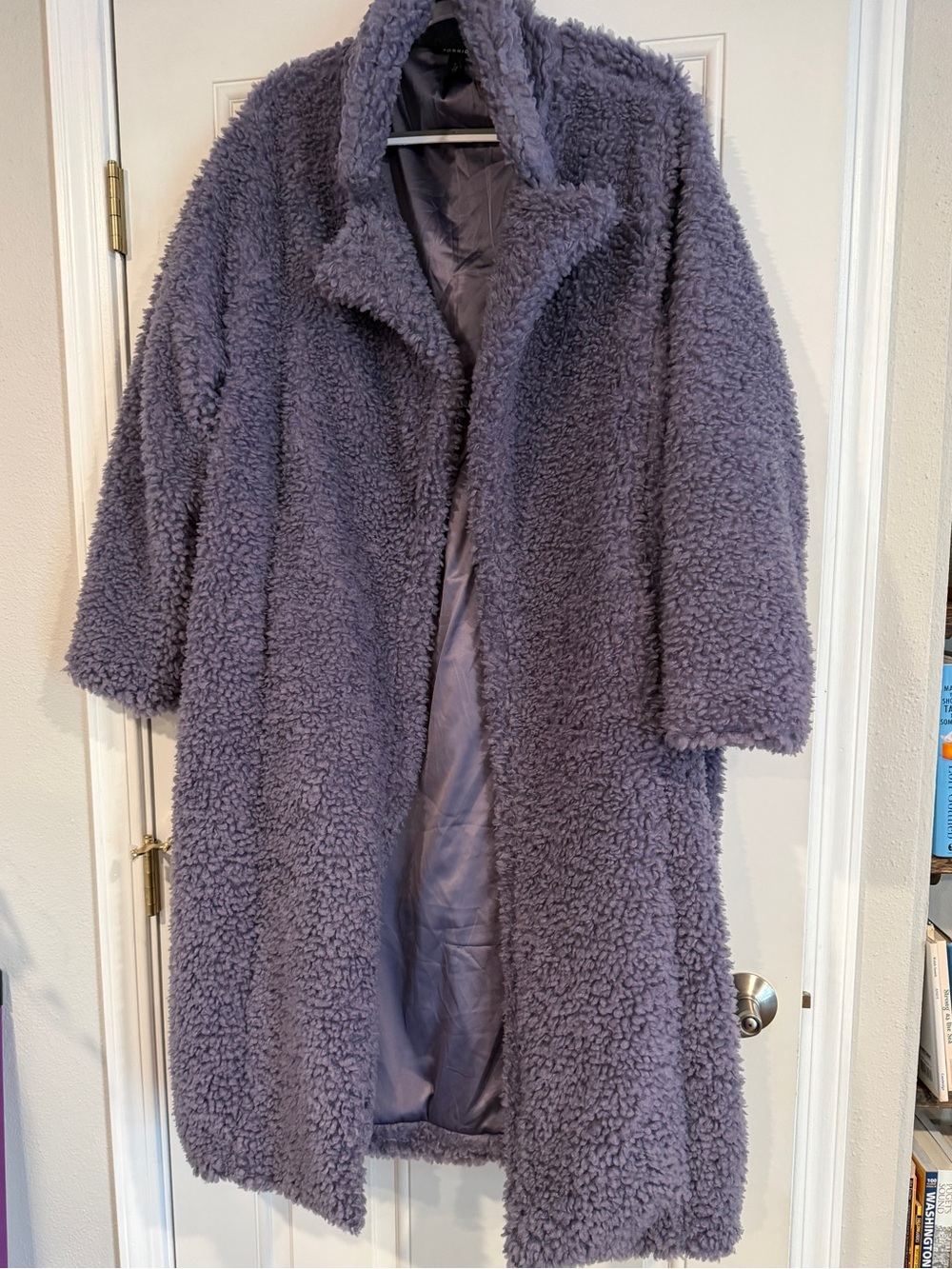 torrid Lavender Teddy Faux-Shearling Coat